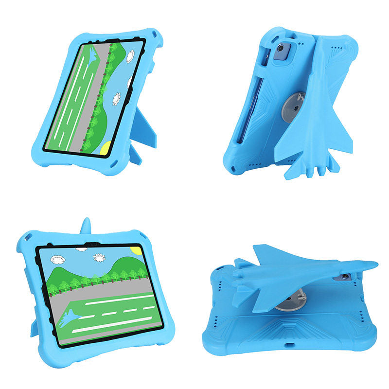 Shockproof Case with Plane Stand and Pencil Holder for iPad 10th 10.9 inch 2022-Yellow