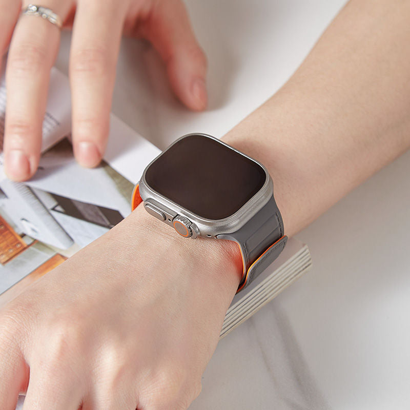 Silicone Magnetic Watch Bands Adjustable Loop Strap for Apple Watch-13