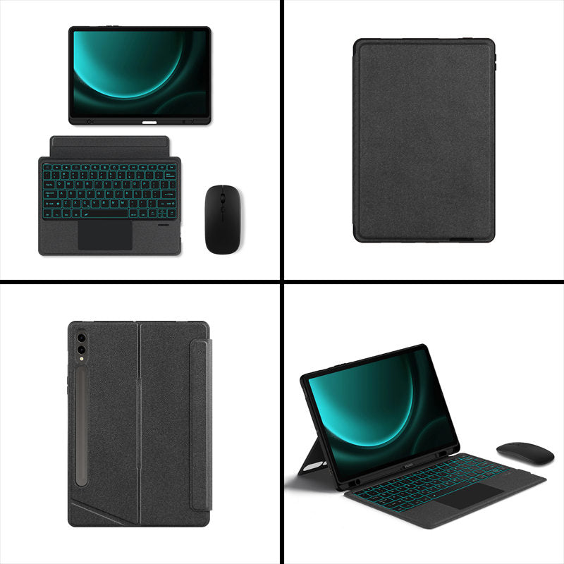 Samsung Tablet Case with Keyboard Multi Angles for Galaxy Tab S9FE + 12.4"