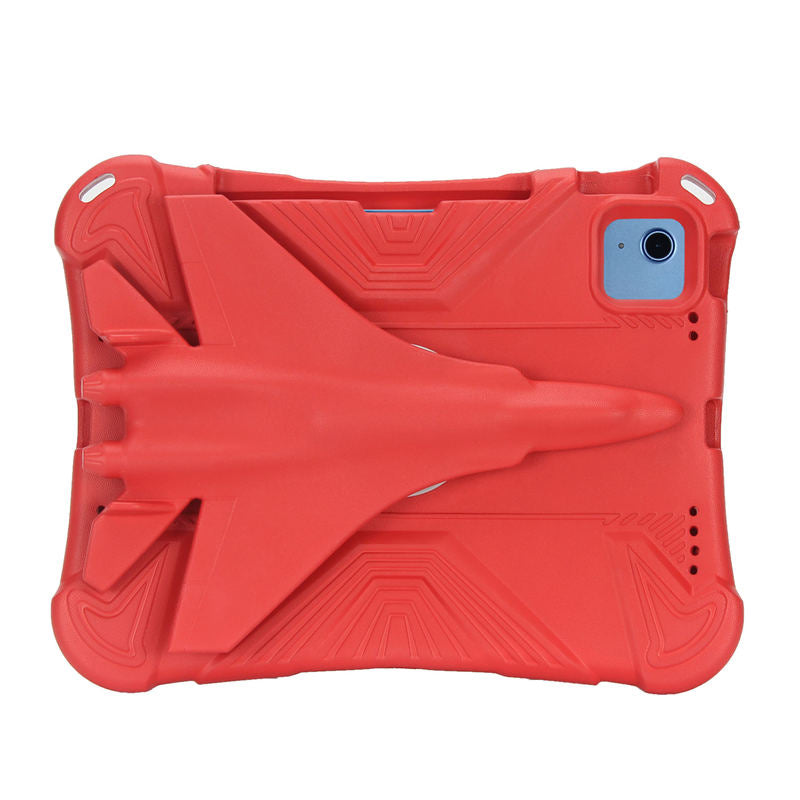 Shockproof Case with Plane Stand and Pencil Holder for iPad 10th 10.9 inch 2022-Red