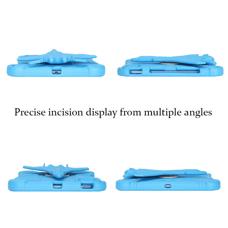 Shockproof Case with Plane Stand and Pencil Holder for iPad 10th 10.9 inch 2022-Blue