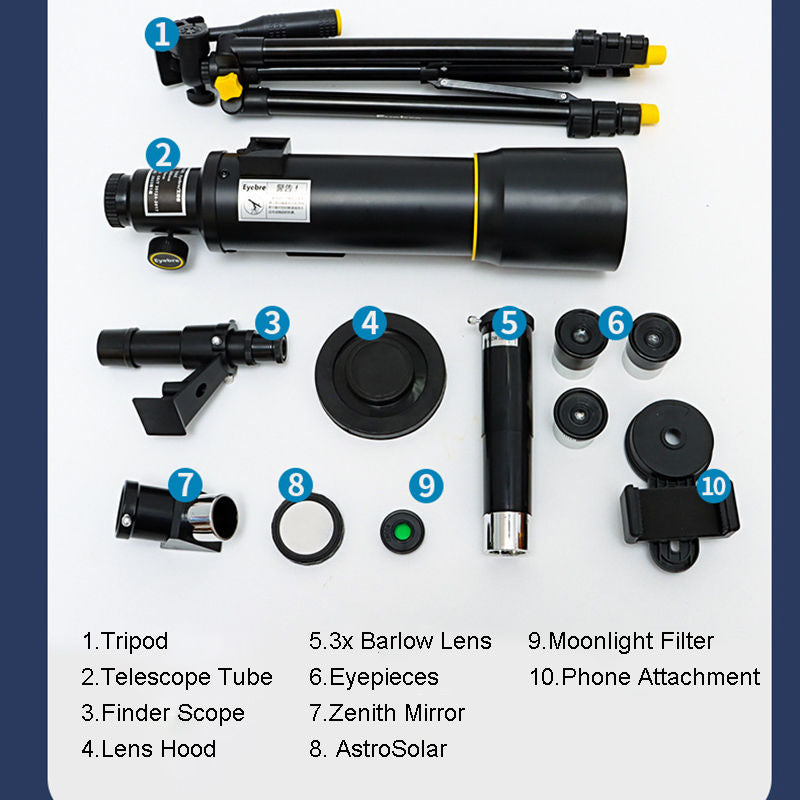 Travel Telescope 70mm Aperture (20x-200x) AZ Mount with Phone Adapter
