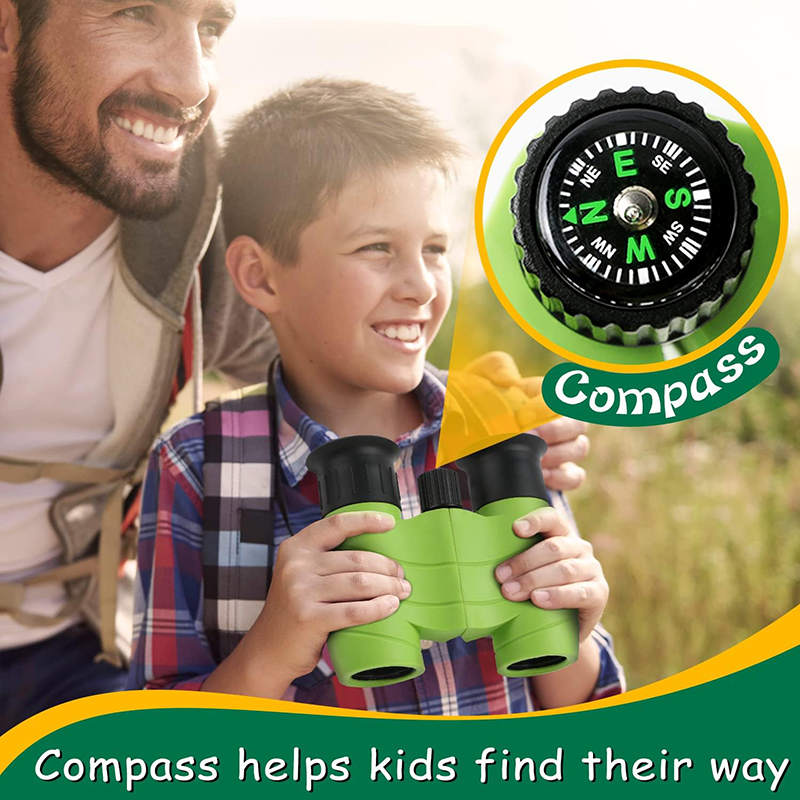 Binoculars for Kids with Compass 8x21 Shockproof for Bird Watching