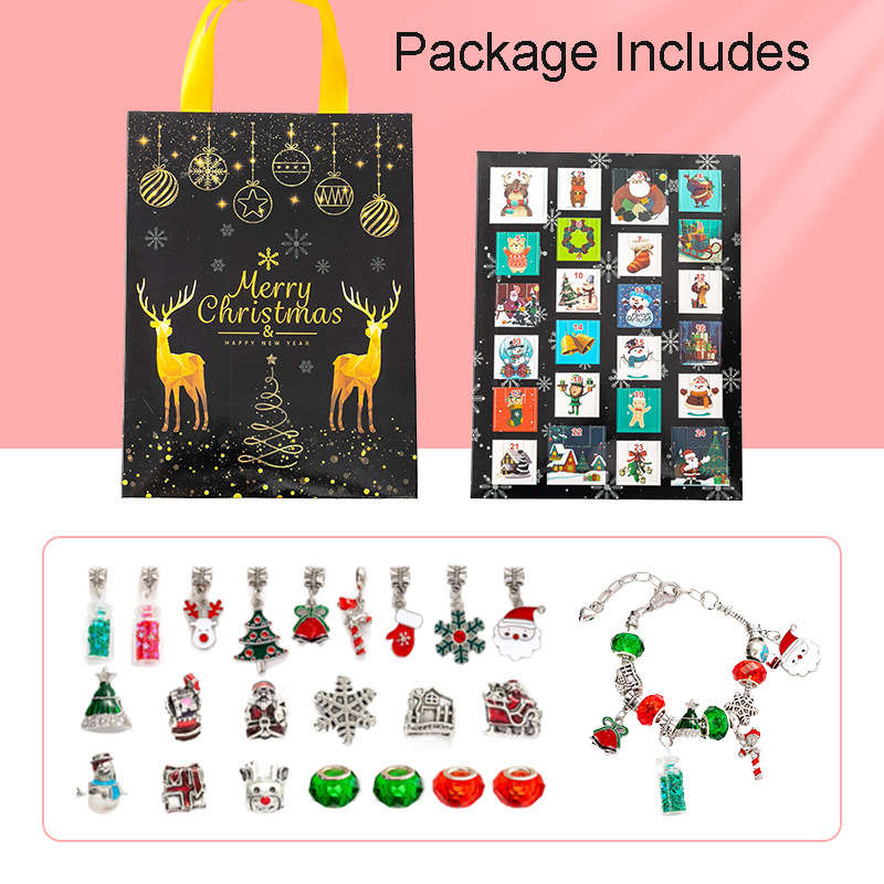 Christmas DIY Bracelet Kit with 2 Chains Ideal Xmas Gifts for Girls-B