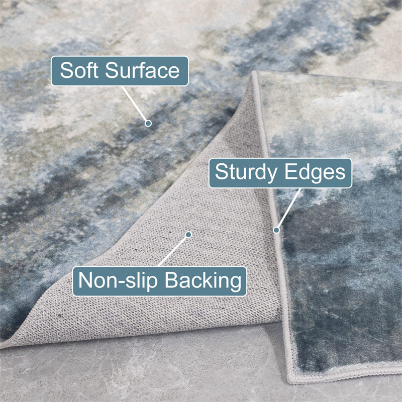 Area Rugs for Living Room Bedroom Non-Slip Machine Washable Large Rugs Foldable Rug for Home Decor-200x300cm