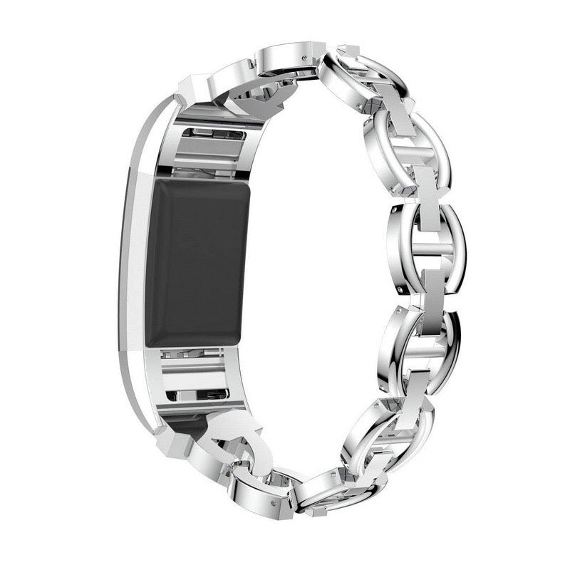 VO Bling Stainless Steel Apple Watch Band Adjustable Wristbands for Apple IWatch Series SE/1/2/3/4/5/6 For Women-Silver