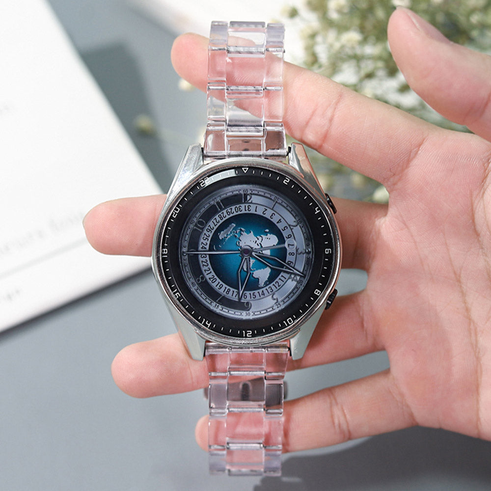 Fashion Transparent Resin Watch Band For Samsung Galaxy Watch 42/46mm Gear S3 Frontier/Classic(Transparent)