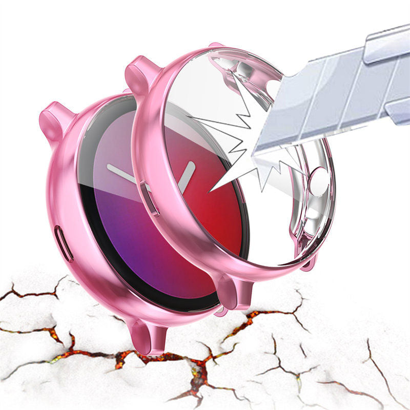 Full Coverage TPU Screen Protective Cover For Samsung Galaxy Watch Active 2 40 44mm-Pink
