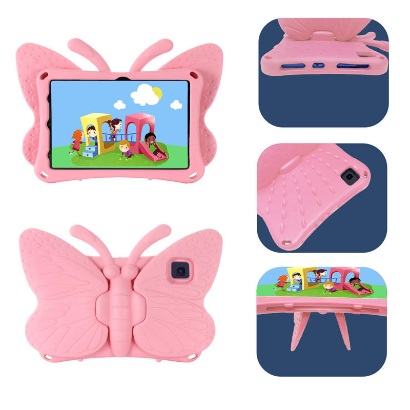 Butterfly Samsung Tablet Case for Galaxy Tab A8 10.5 Inch 2021 (SM-X200/SM-X205/SM-X207)-Pink