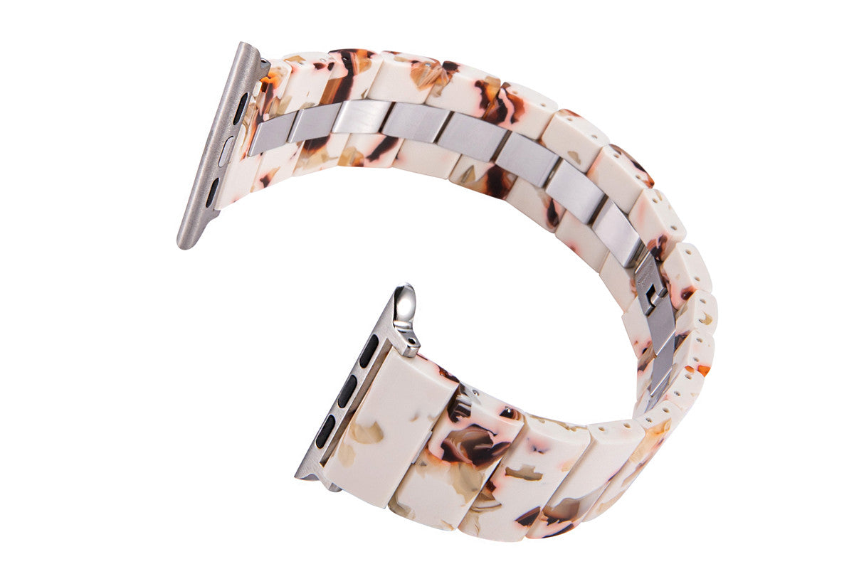 22mm Stainless Steel & Resin Quick Release Strap Wristband For Samsung Galaxy Watch/Huawei Watch - Color 02