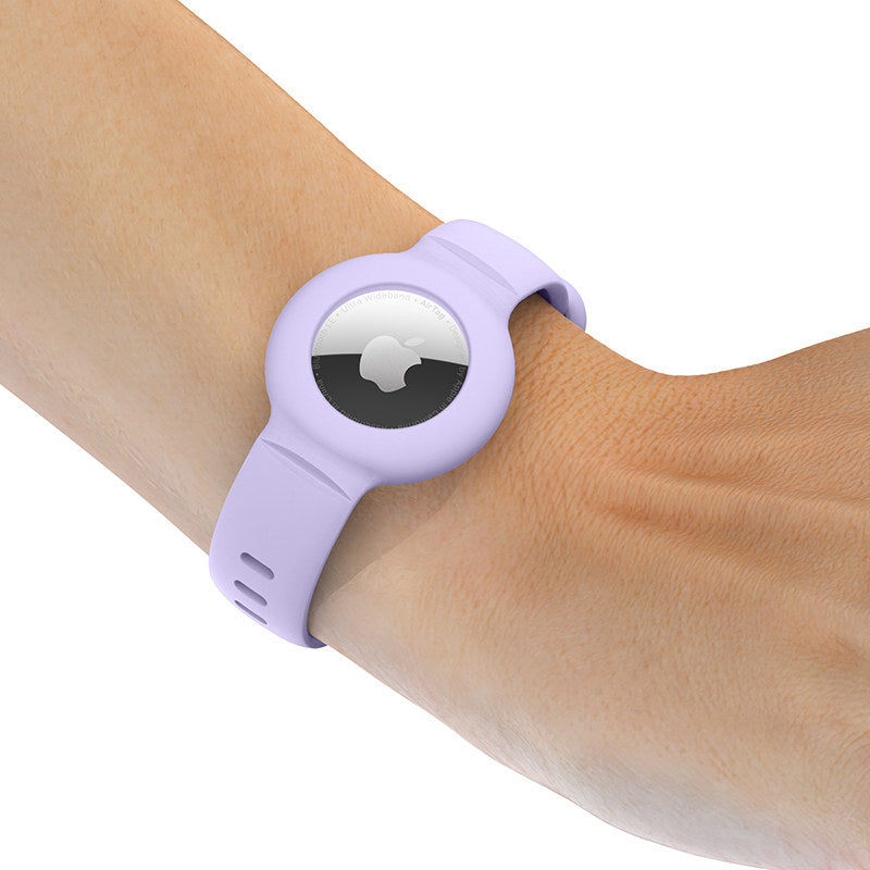 Apple Airtags Watch Strap Silicone Protective Sleeve-Lilac