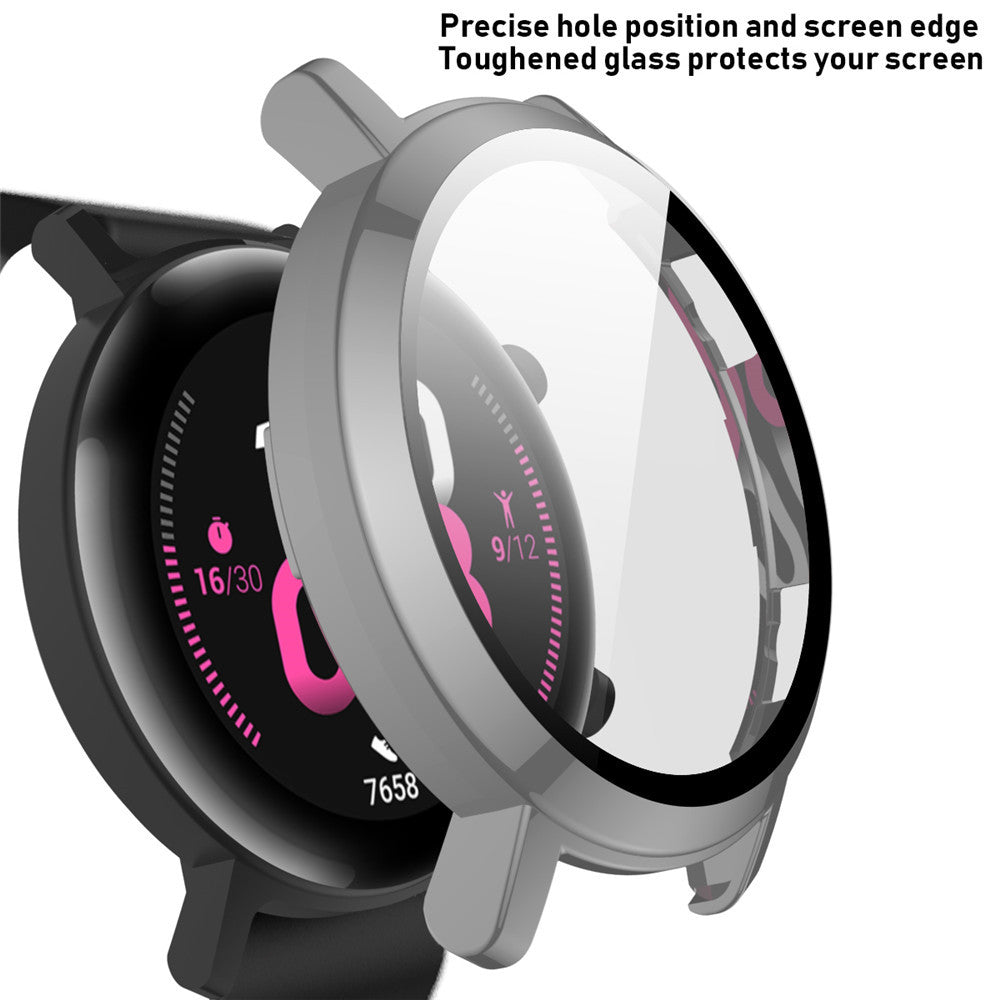 PC + Glass Full Cover WatchCase For Huawei Watch GT 2 42MM 46MM-Gray