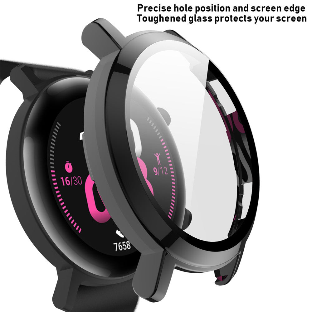 PC + Glass Full Cover WatchCase For Huawei Watch GT 2 42MM 46MM-Black