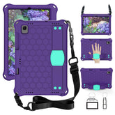 Hive SamSung Tablet Case For Sansung S6 10.5 (2019)/ S5E(2019)/Tab A7 (2020) Durable Stand Cover With Shoulder Strap-PurpleAqua