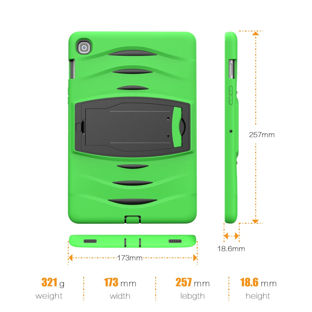 Shock Wave Kickstand Case Anti-Fall Protection For Samsung Tab S5E 10.5 T720/T725(2019)-Green