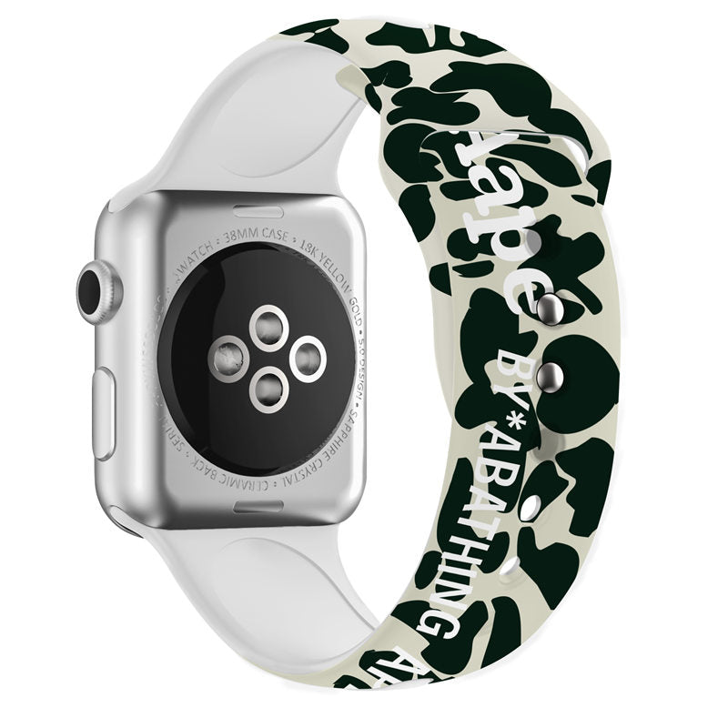 Street Fashion Printing Pattern Silicone Watchband for Apple Watch SE & Series 6/5/4/3/2/1-A8