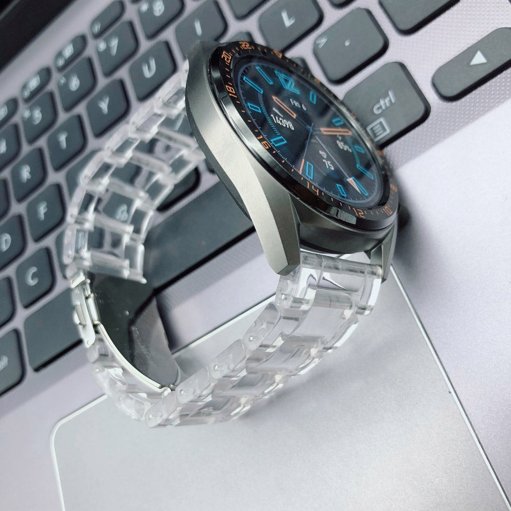 Fashion Transparent Resin Watch Band For Samsung Galaxy Watch 42/46mm Gear S3 Frontier/Classic(Transparent)
