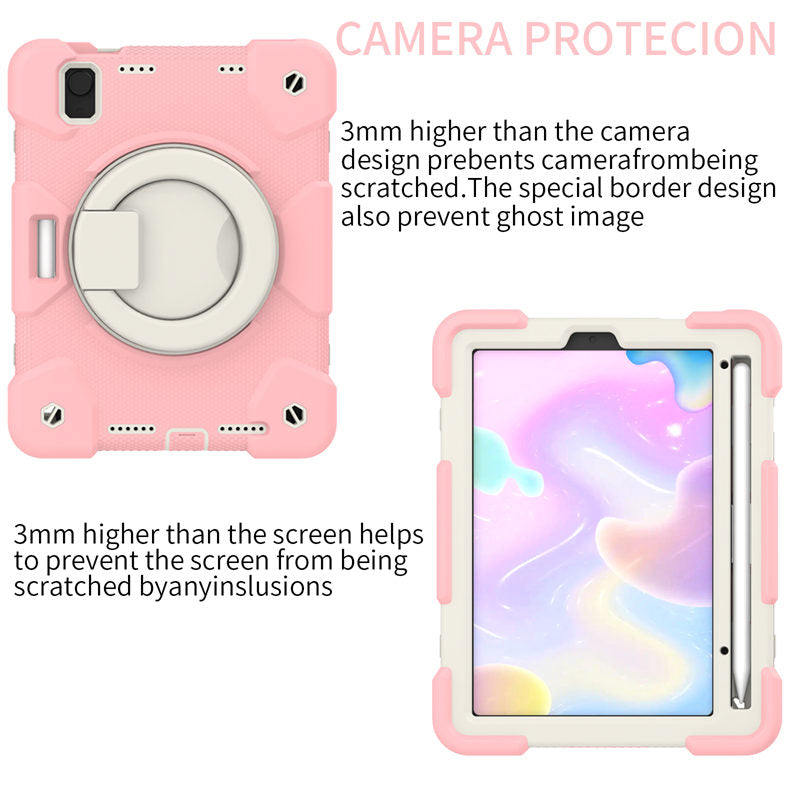 iPad Case For iPad Mini 6 with 360¡ãSwivel Stand-Cherry Blossom Powder