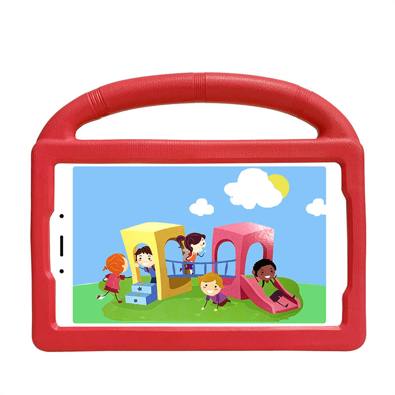 Wheel Samsung Tablet Tablet Case For 8.0inch Tab A 3 4 E/8.7inch Tab A7lite Shockproof Stand Cover With Handle Stand-Red