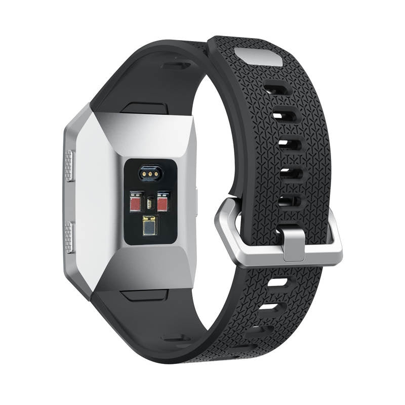 Soft Silicone Band For Fitbit Ionic Smart Watch Replacement Accessories-Black