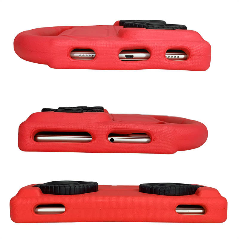 Wheel Samsung Tablet Tablet Case For 8.0inch Tab A 3 4 E/8.7inch Tab A7lite Shockproof Stand Cover With Handle Stand-Red