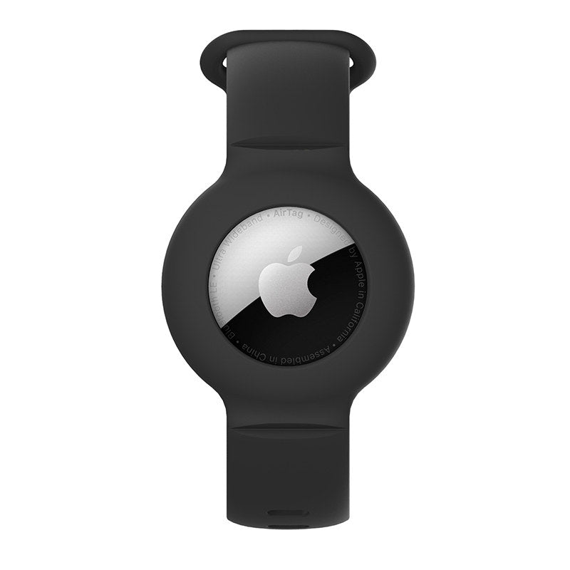 Apple Airtags Watch Strap Silicone Protective Sleeve-Black