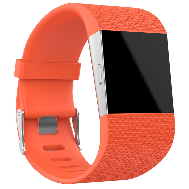 Soft Silicone Band For Fitbit Surge Smart Watch Replacement Accessories-Orange