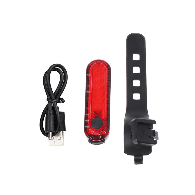 USB Rechargeable LED Bike Tail Light 2 Pack 4 Light Mode Options-Red