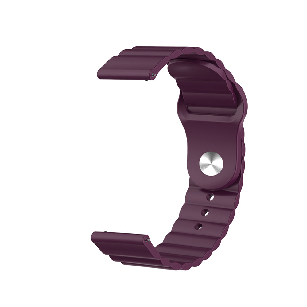 Wave Style Silicone Watch Band For Samsung Galaxy Watch 42/46mm Gear S3 Frontier/Classic(Purple)