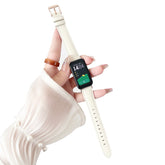 Genuine Leather Watch Strap Classic Quick Release for Huawei 8-White