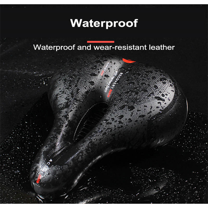 Comfortable Bike Seat Cushion with Dual Shock Absorbing Ball Reflective Strip-BlackBlue