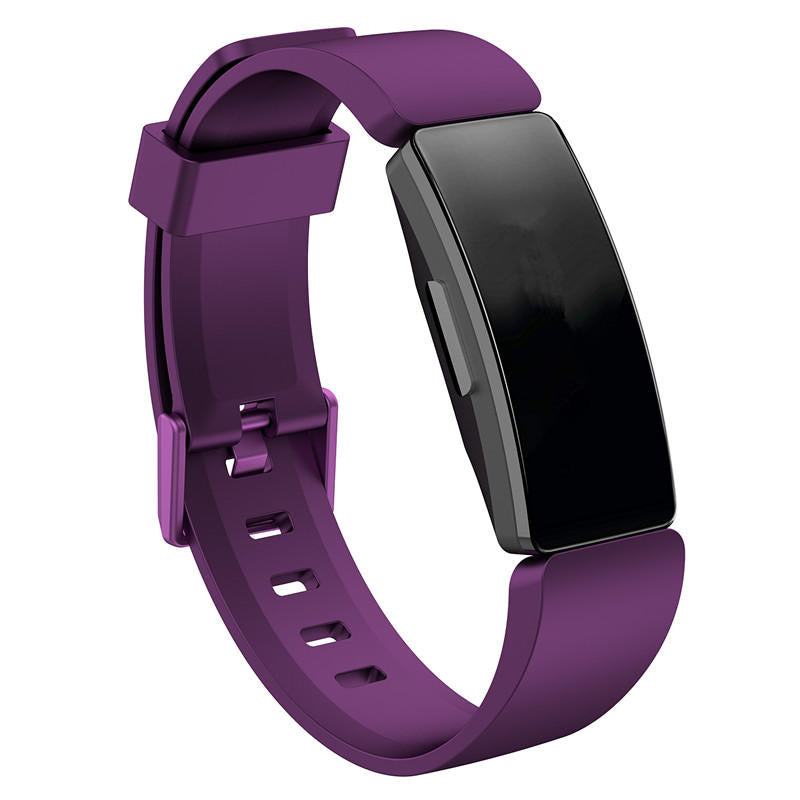 Soft Silicone Wristband Replacement Sports Watch Band For Fitbit Inspire/Inspire HR/ACE 2 -Deep Purple