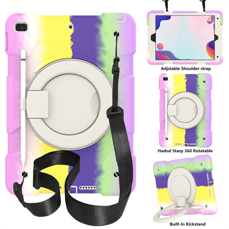 iPad Case For iPad 10.2 with 360¡ãSwivel Stand-Colorful Purple