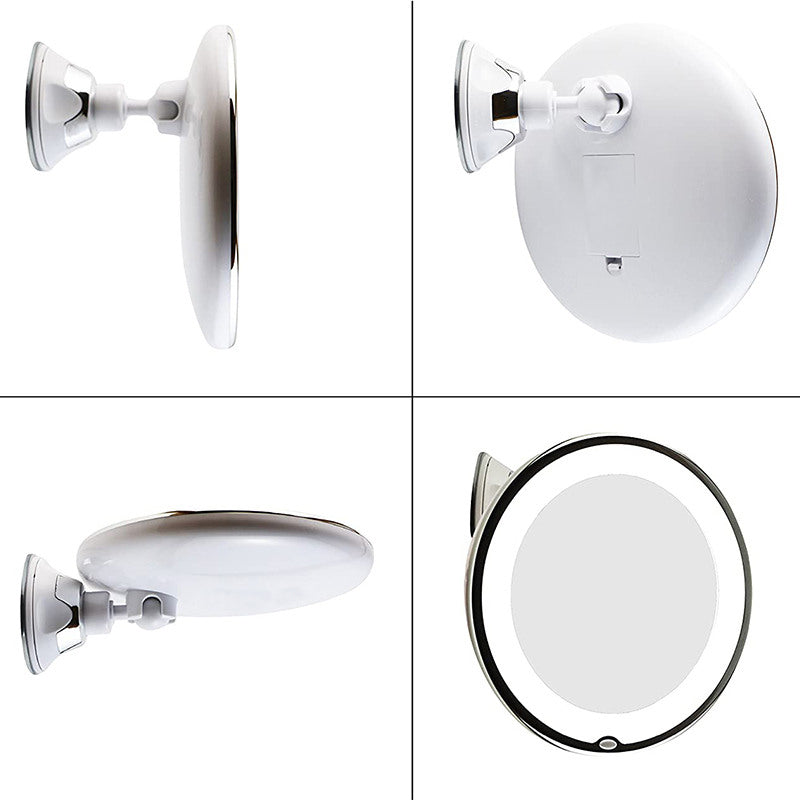 Home & LivingLED 7X Magnifying Makeup Mirror with Power Locking Suction Cup