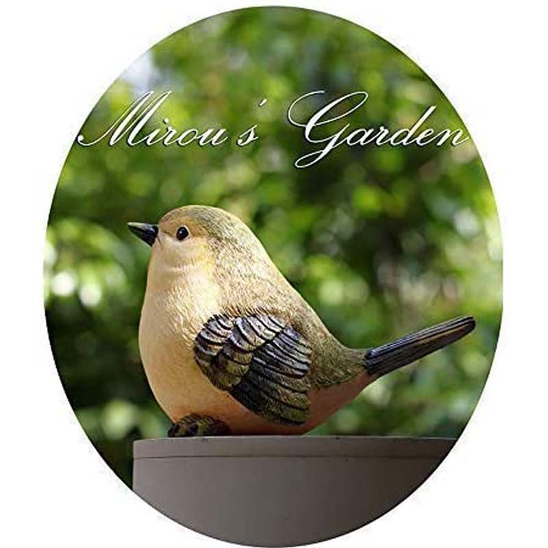 Funny Garden Bird Statue Indoor Outdoor Statues Yard Art Figurines for Patio Lawn House-Yellow Green