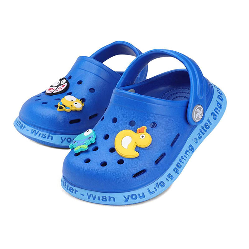Childrens Clogs Boys Girls Soft Sandals Lightweight Non-Slip Shoes-SapphireBlue