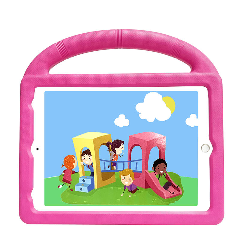 Wheel iPad Case For iPad 9.7inch Air1/2 Pro9.7 Shockproof Stand Cover With Handle Stand-Rose
