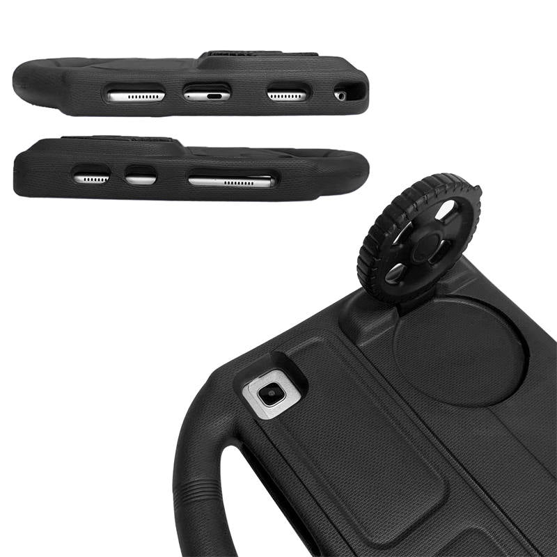 Wheel Samsung Tablet Case For Tab S P6 Lite/A7 (2020)/S5E (2019) Shockproof Stand Cover With Handle Stand-Black