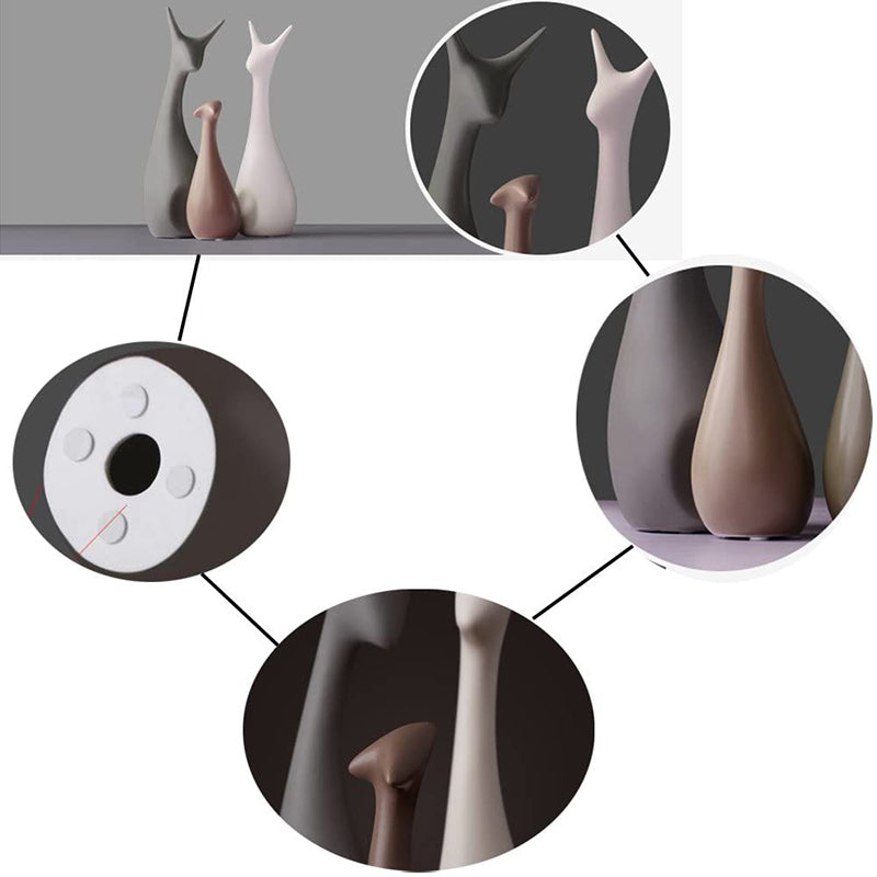 Home Decor Accessories Animal Porcelain Ornaments Ceramic Crafts Art Figurines-Deer