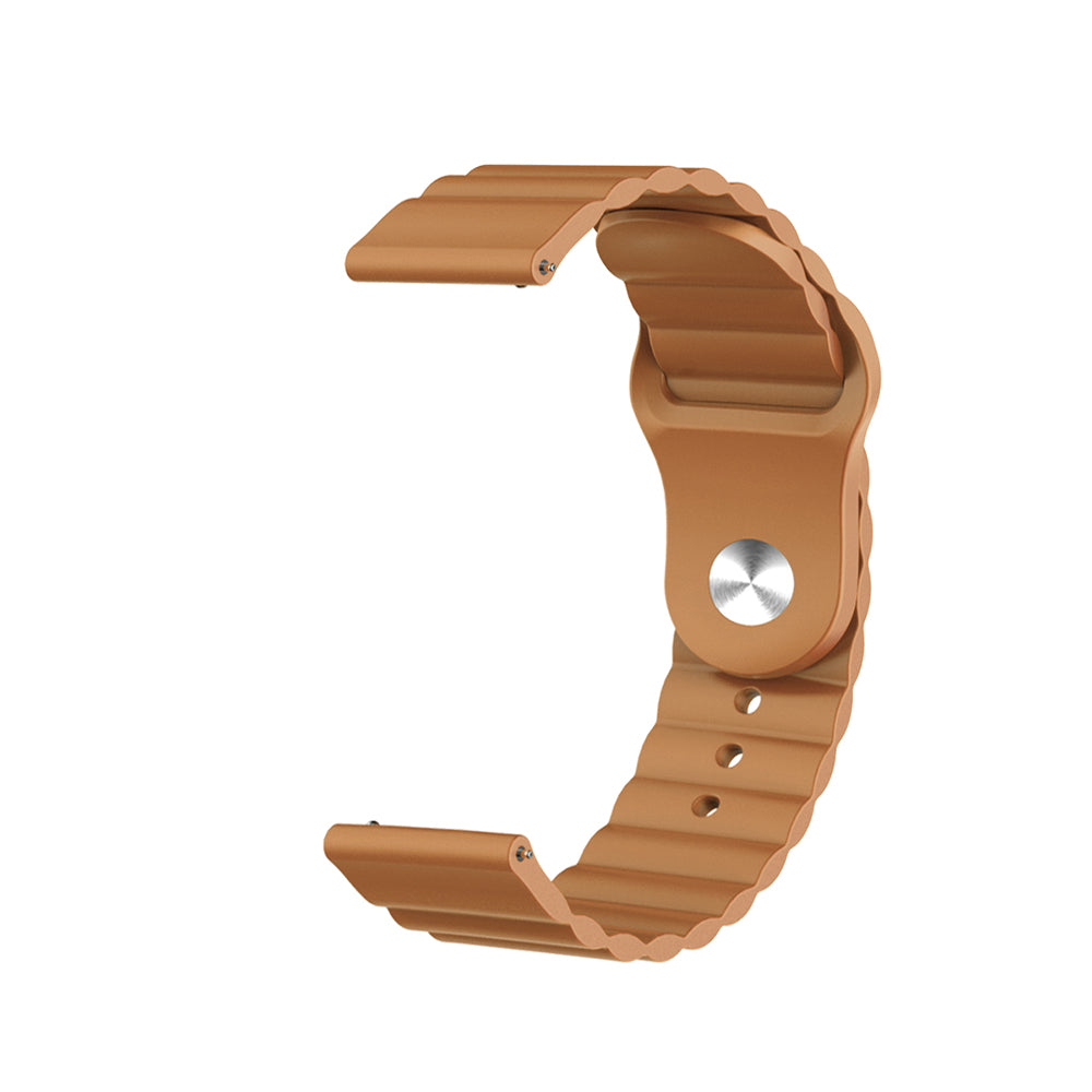 Wave Style Silicone Watch Band For Samsung Galaxy Watch 42/46mm Gear S3 Frontier/Classic(Ginger)