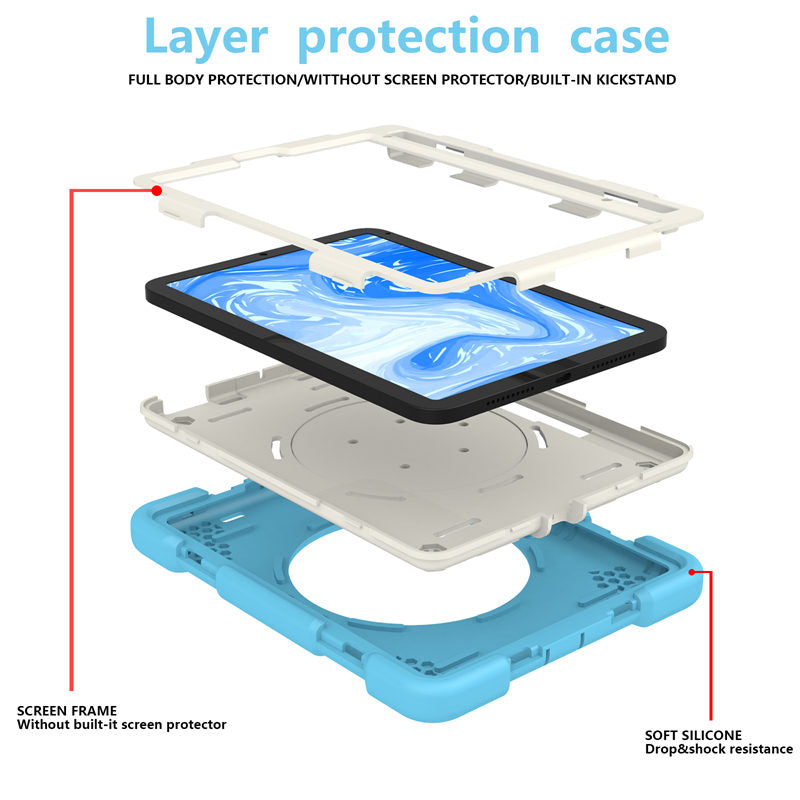 iPad Case For iPad Mini 6 with 360¡ãSwivel Stand-Sky Blue