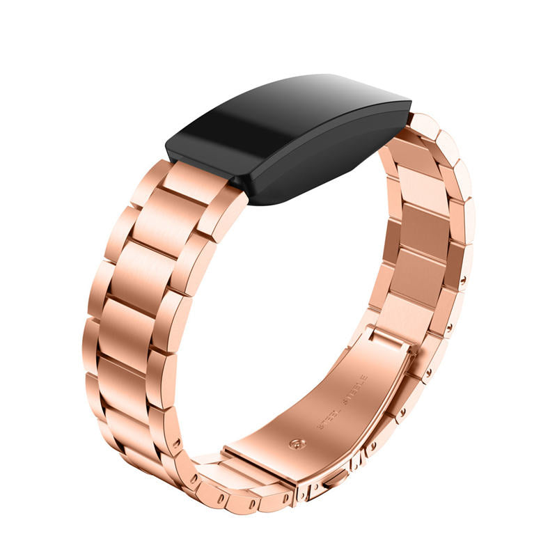 16mm Stainless Steel Watch Band For Fitbit Inspire HR-Rose Gold
