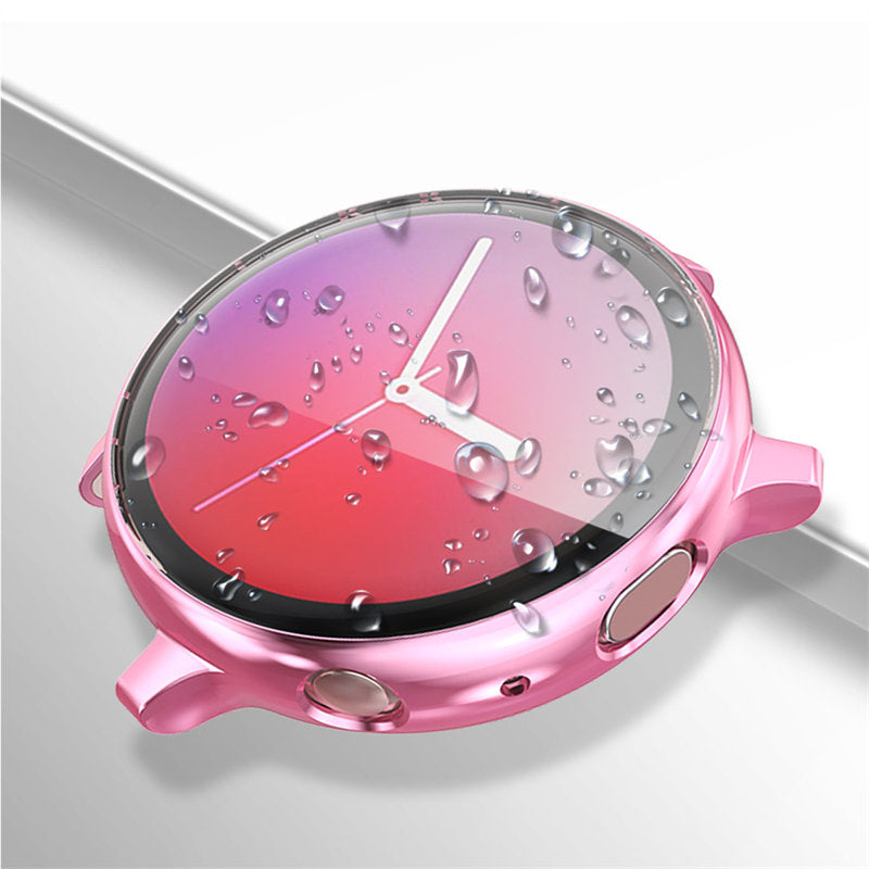Full Coverage TPU Screen Protective Cover For Samsung Galaxy Watch Active 2 40 44mm-Pink