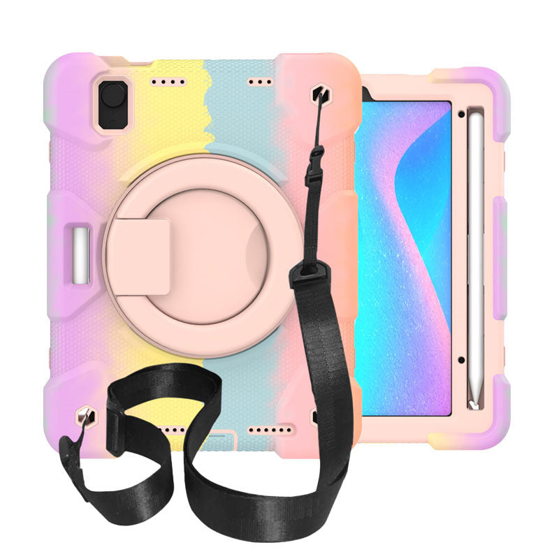 iPad Case For iPad Mini 6 with 360¡ãSwivel Stand-Colorful Rose Gold