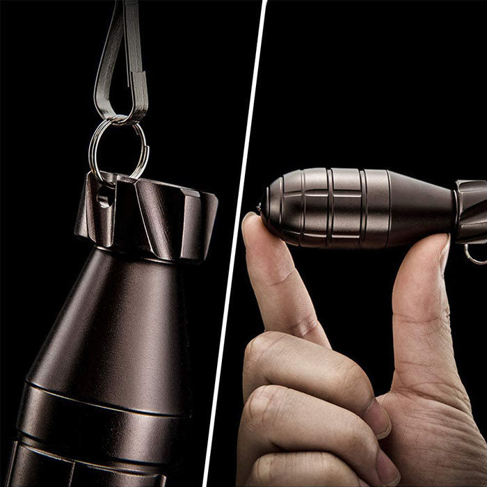 Waterproof Container Keychain Pill Holder With Emergency Glass Breaker