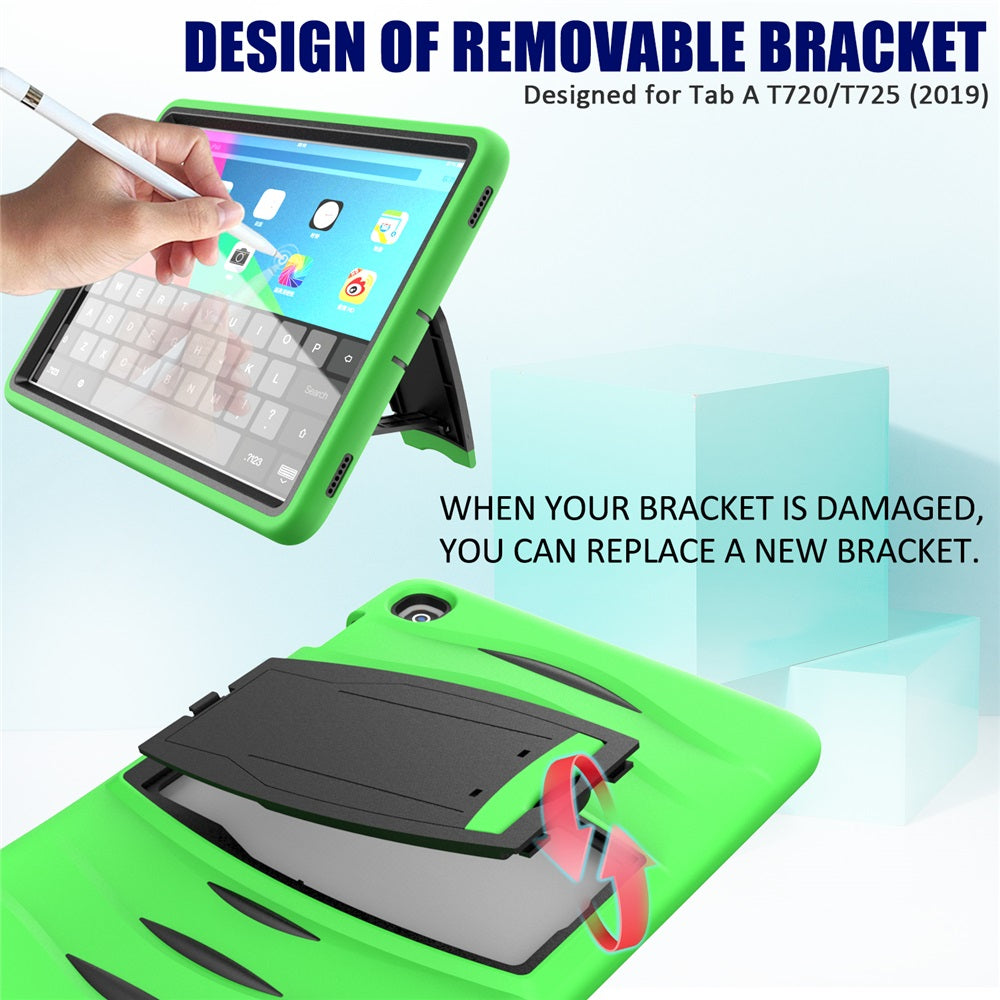 Shock Wave Kickstand Case Anti-Fall Protection For Samsung Tab S5E 10.5 T720/T725(2019)-Green
