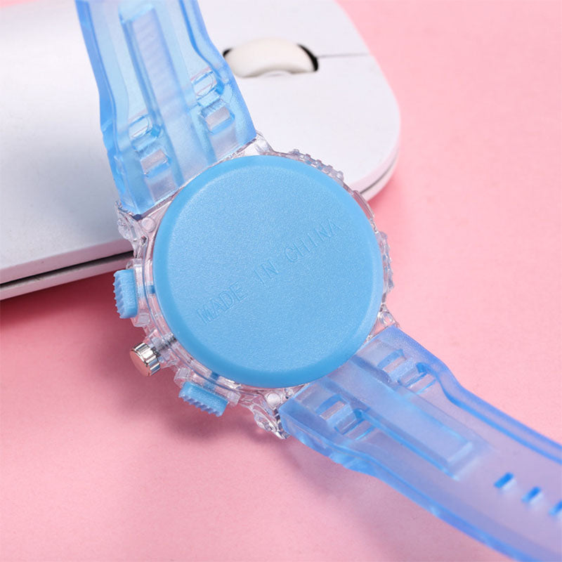 Kids Watch Game Peripheral Colorful LED Light Watch-E