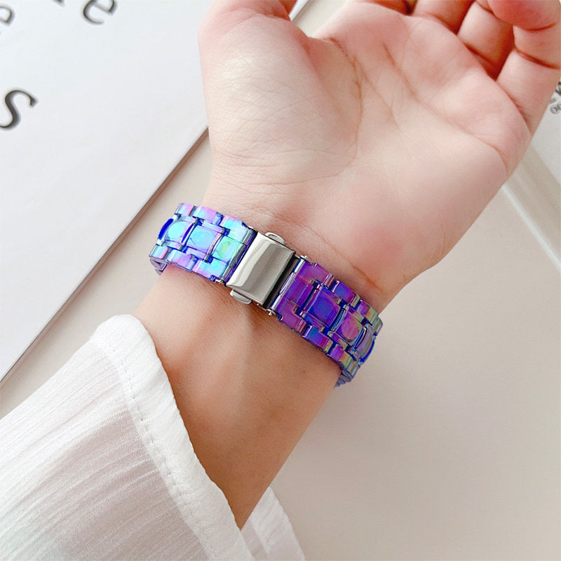 Slim Bracelet Strap Fashion Acrylic Folding Clasp for Apple Watch-4