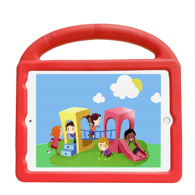 Wheel iPad Case For iPad 9.7inch Air1/2 Pro9.7 Shockproof Stand Cover With Handle Stand-Red
