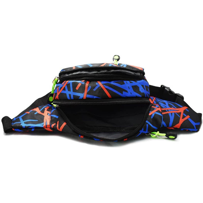 Fashion Waist Bag Casual Wallet with Adjustable Belt for Outdoor Events Running-Black